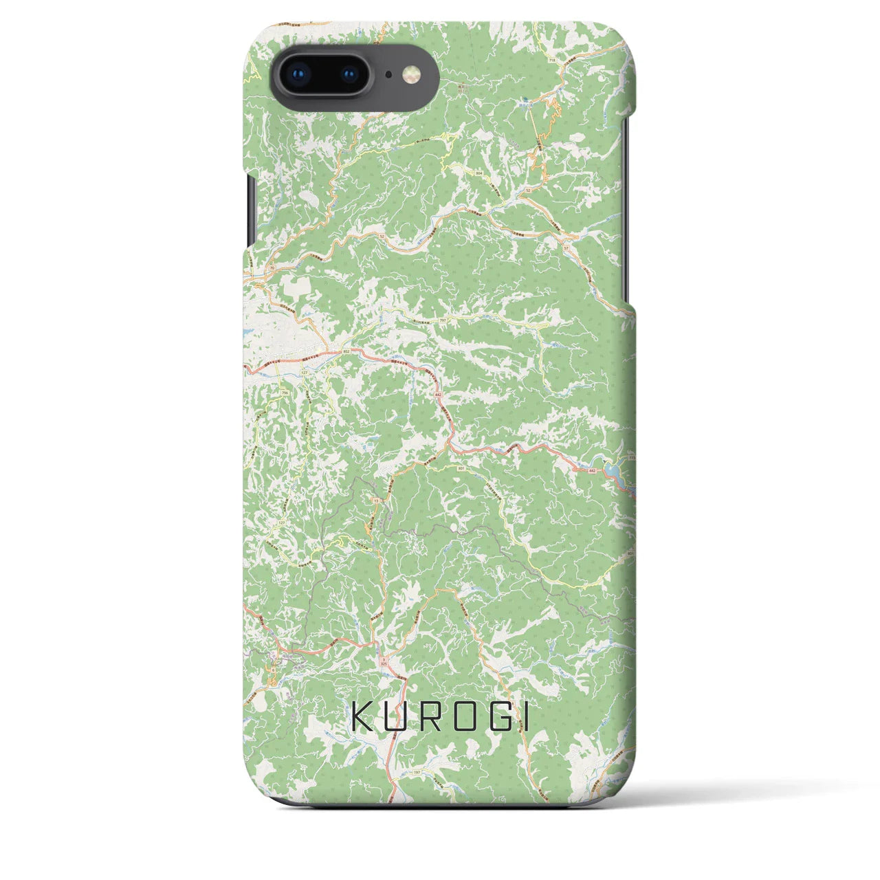 【黒木(福岡県)】地図柄iPhoneケース(バックカバータイプ)