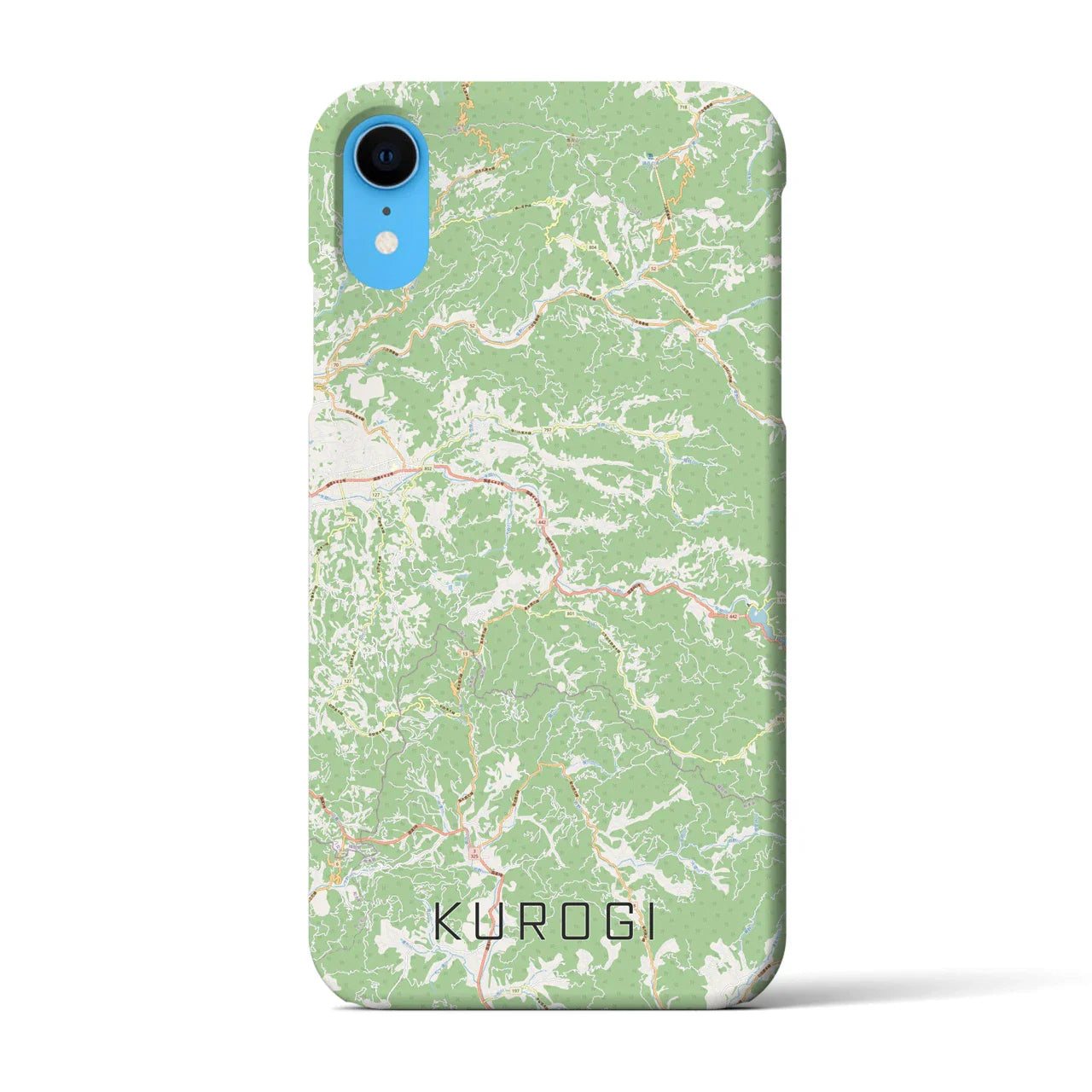 【黒木(福岡県)】地図柄iPhoneケース(バックカバータイプ)