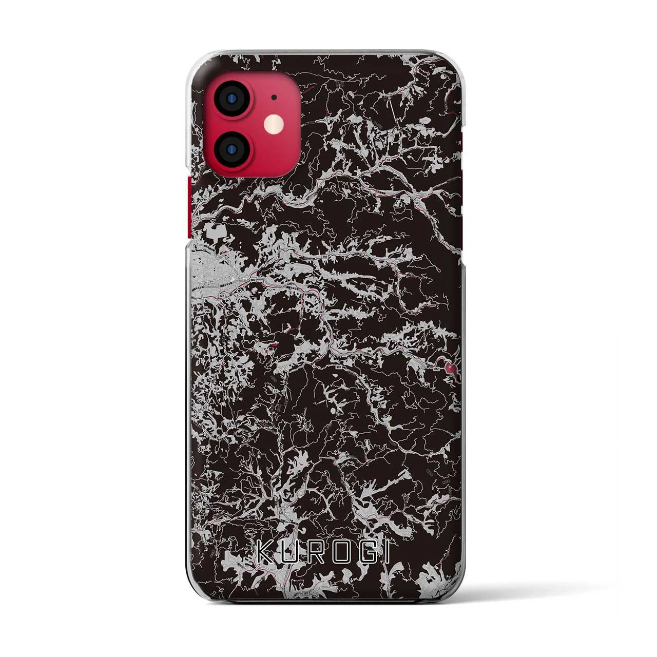 【黒木(福岡県)】地図柄iPhoneケース(クリアタイプ)