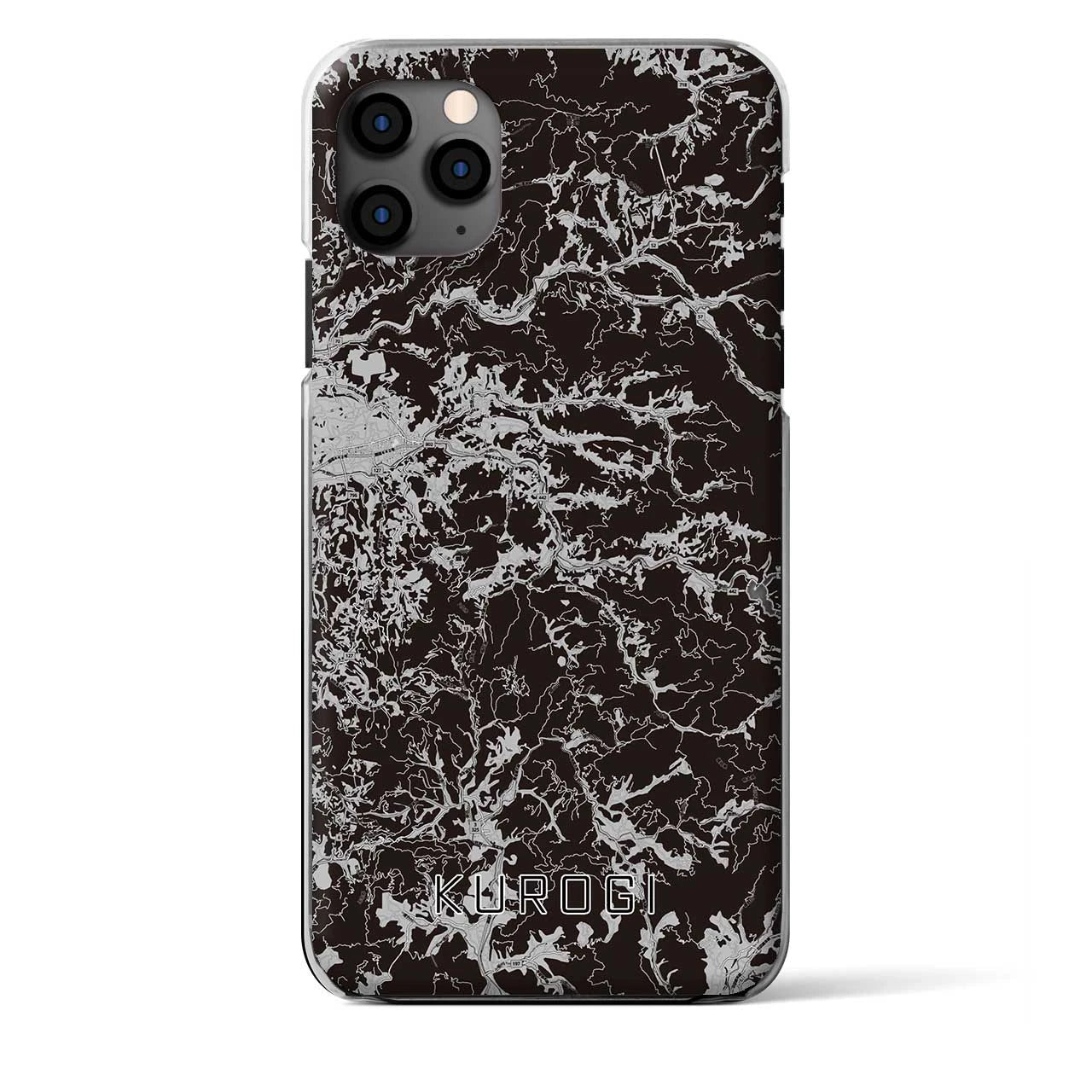 【黒木(福岡県)】地図柄iPhoneケース(クリアタイプ)