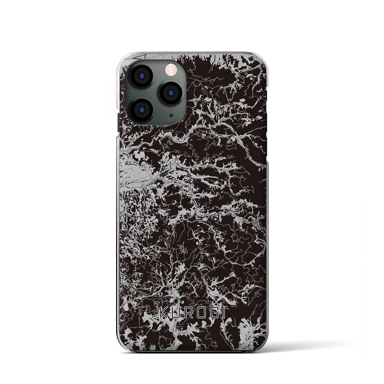 【黒木(福岡県)】地図柄iPhoneケース(クリアタイプ)