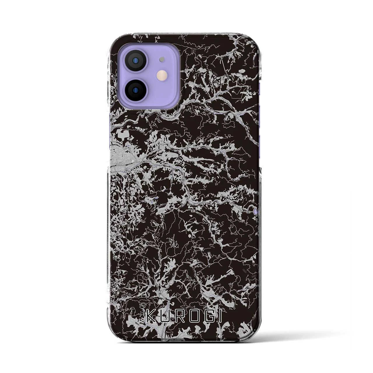 【黒木(福岡県)】地図柄iPhoneケース(クリアタイプ)