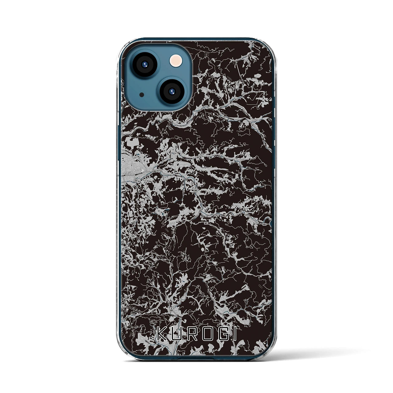 【黒木(福岡県)】地図柄iPhoneケース(クリアタイプ)