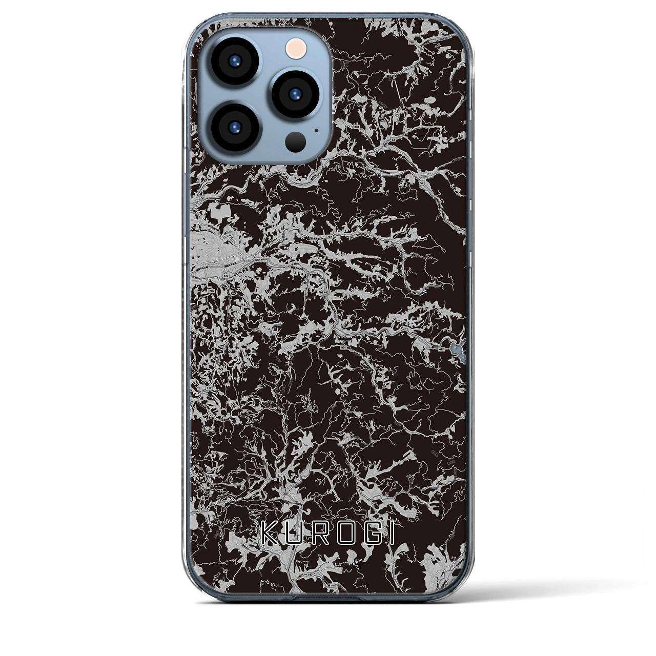 【黒木(福岡県)】地図柄iPhoneケース(クリアタイプ)