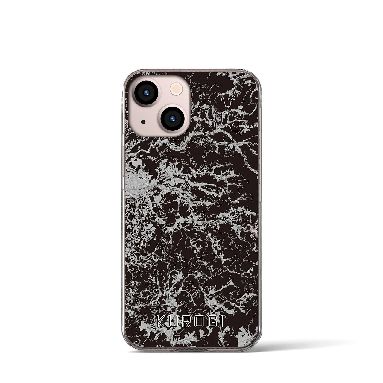 【黒木(福岡県)】地図柄iPhoneケース(クリアタイプ)