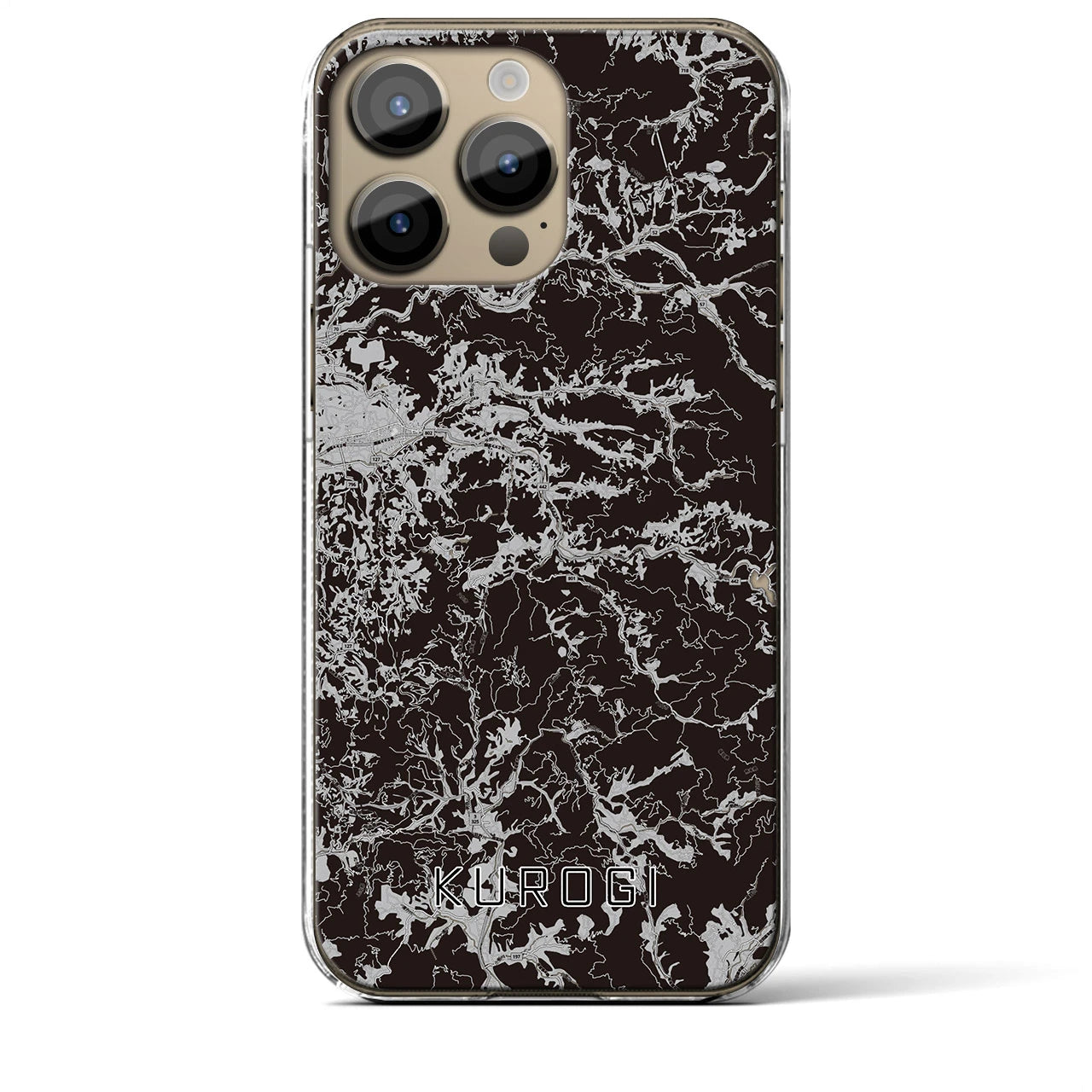 【黒木(福岡県)】地図柄iPhoneケース(クリアタイプ)