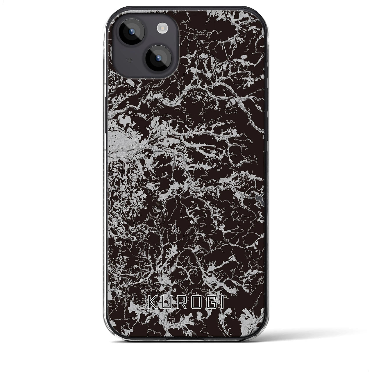 【黒木(福岡県)】地図柄iPhoneケース(クリアタイプ)