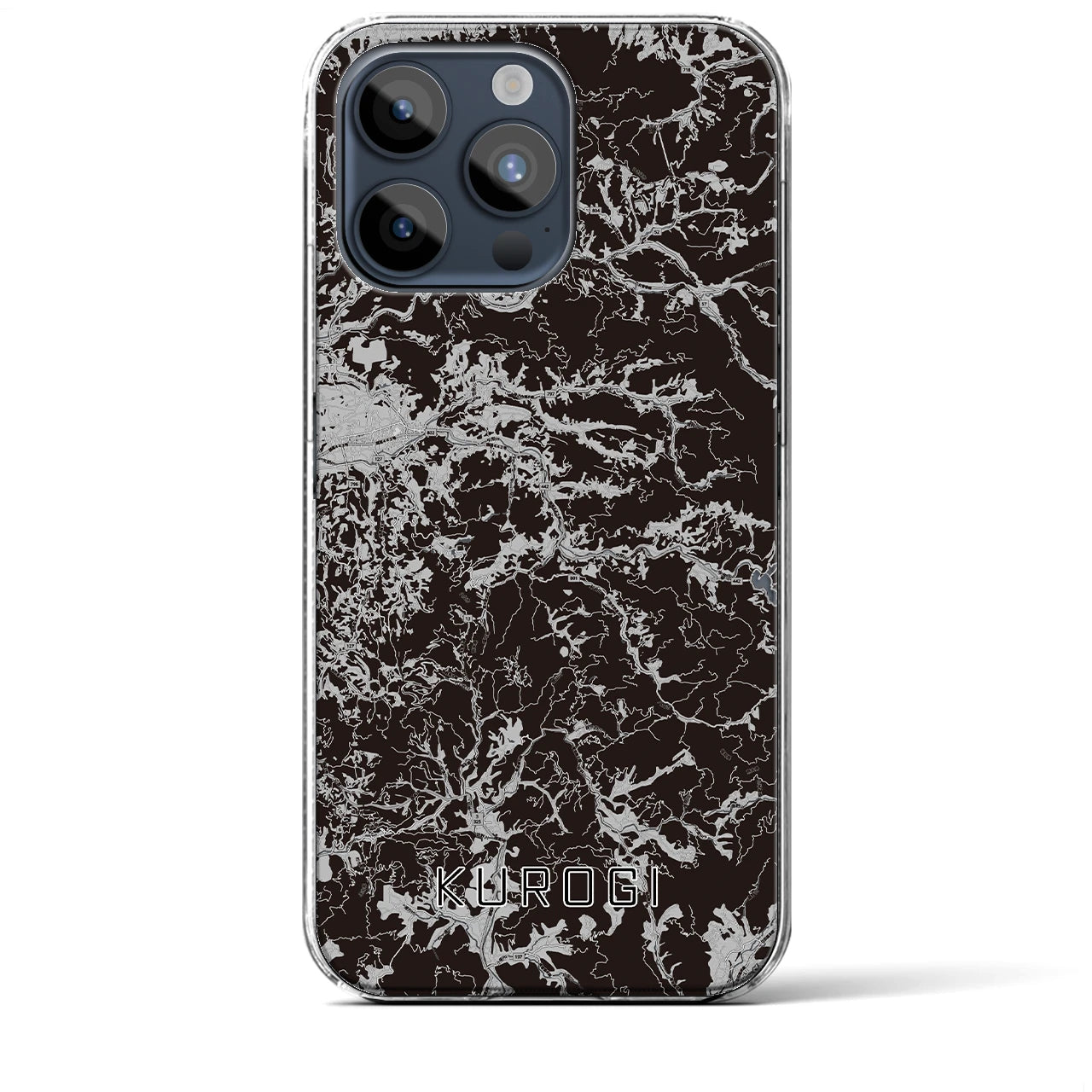 【黒木(福岡県)】地図柄iPhoneケース(クリアタイプ)