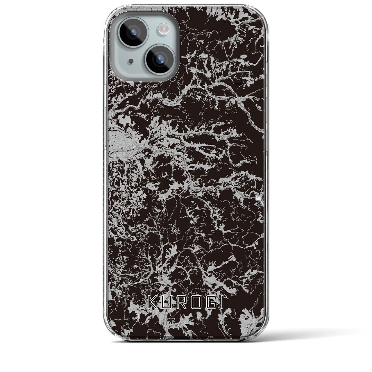 【黒木(福岡県)】地図柄iPhoneケース(クリアタイプ)