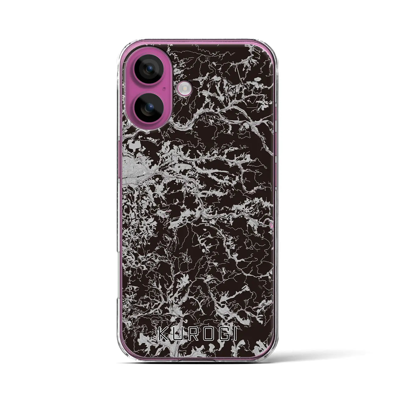 【黒木(福岡県)】地図柄iPhoneケース(クリアタイプ)