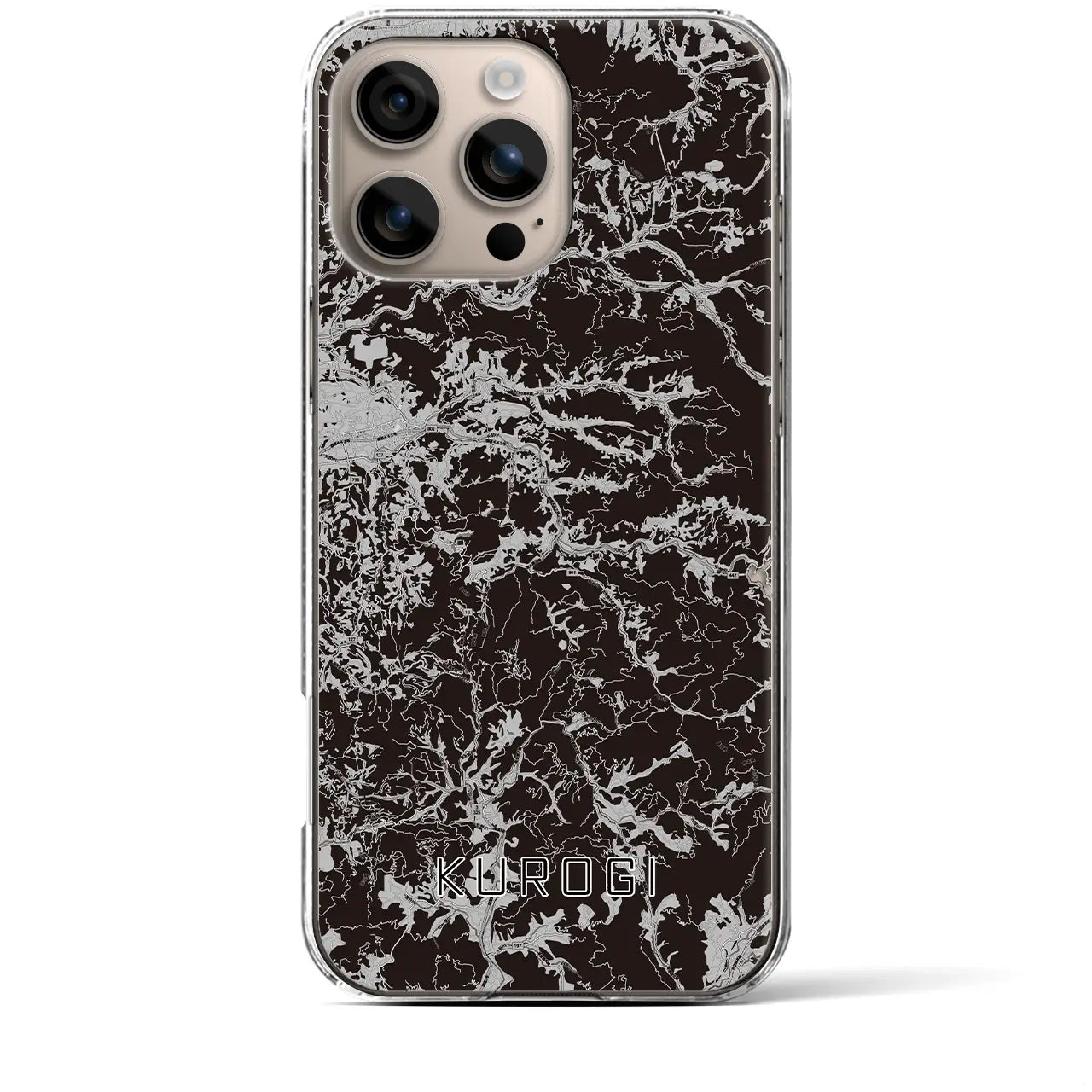 【黒木(福岡県)】地図柄iPhoneケース(クリアタイプ)