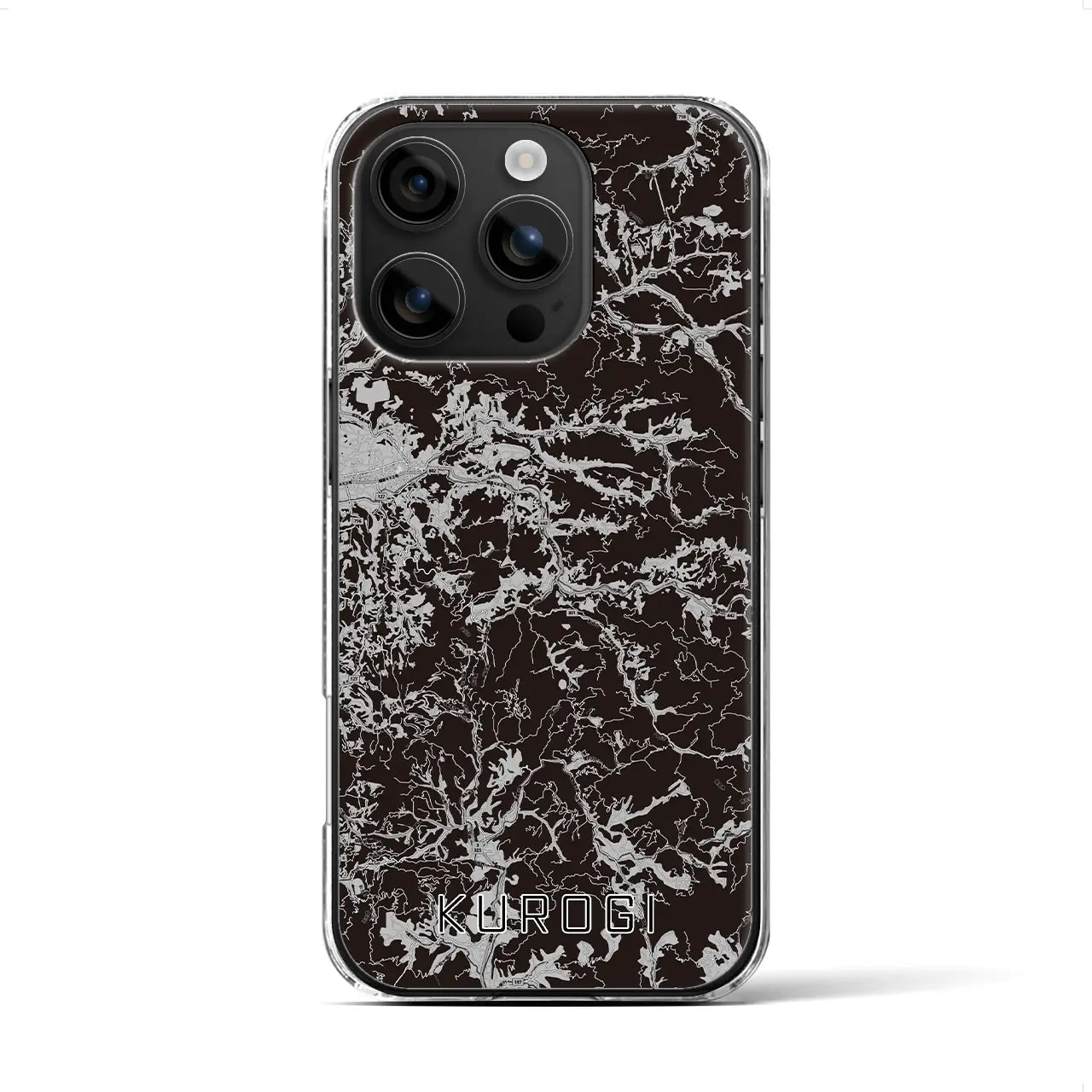 【黒木(福岡県)】地図柄iPhoneケース(クリアタイプ)