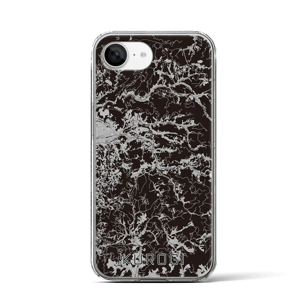 【黒木(福岡県)】地図柄iPhoneケース(クリアタイプ)