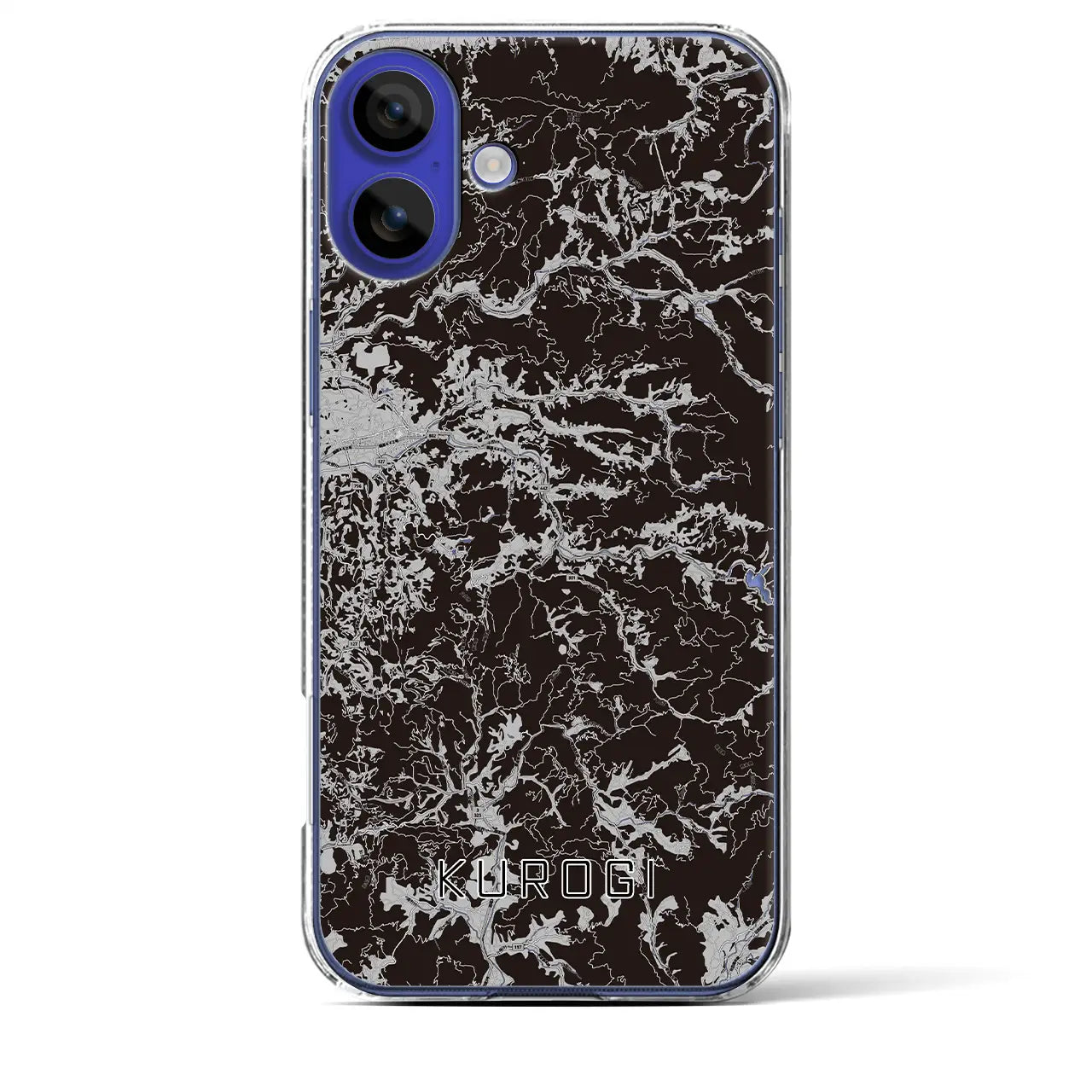 【黒木(福岡県)】地図柄iPhoneケース(クリアタイプ)