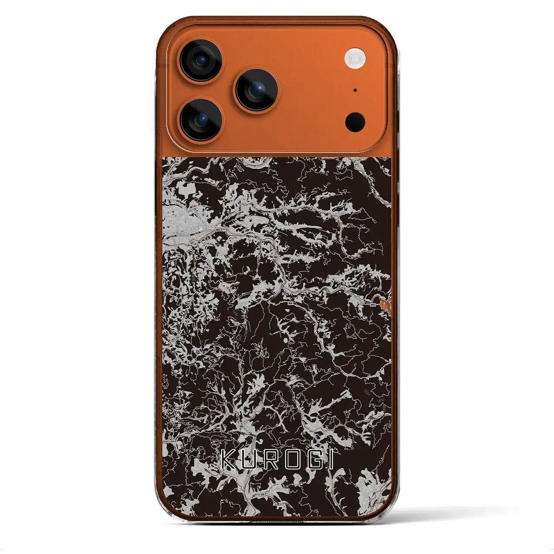 【黒木(福岡県)】地図柄iPhoneケース(クリアタイプ)