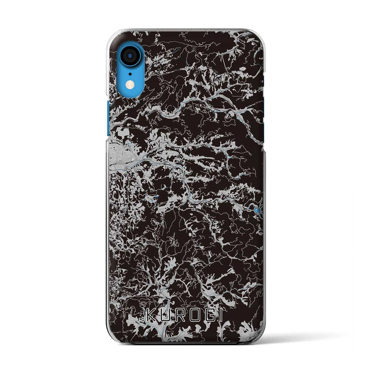 【黒木(福岡県)】地図柄iPhoneケース(クリアタイプ)