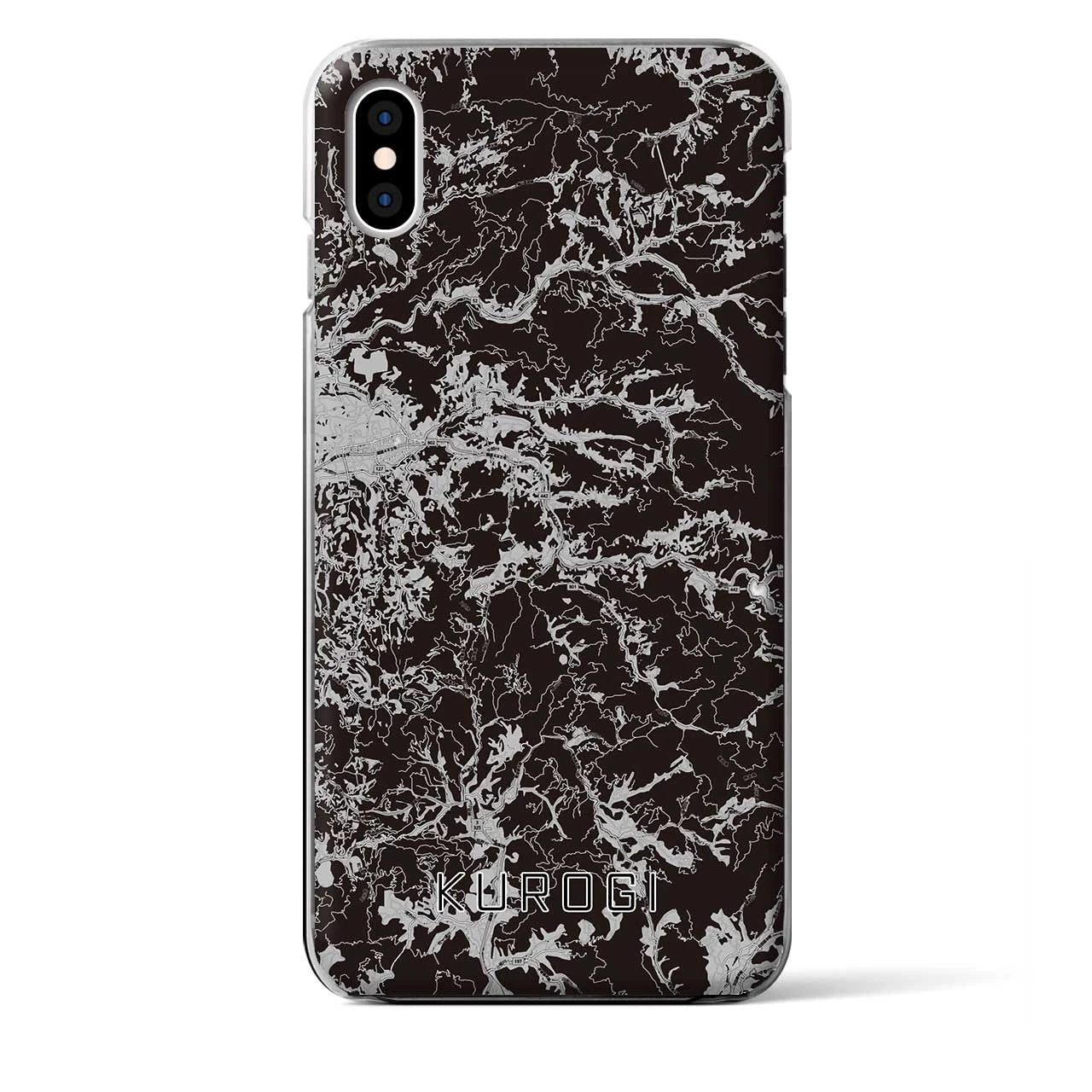 【黒木(福岡県)】地図柄iPhoneケース(クリアタイプ)