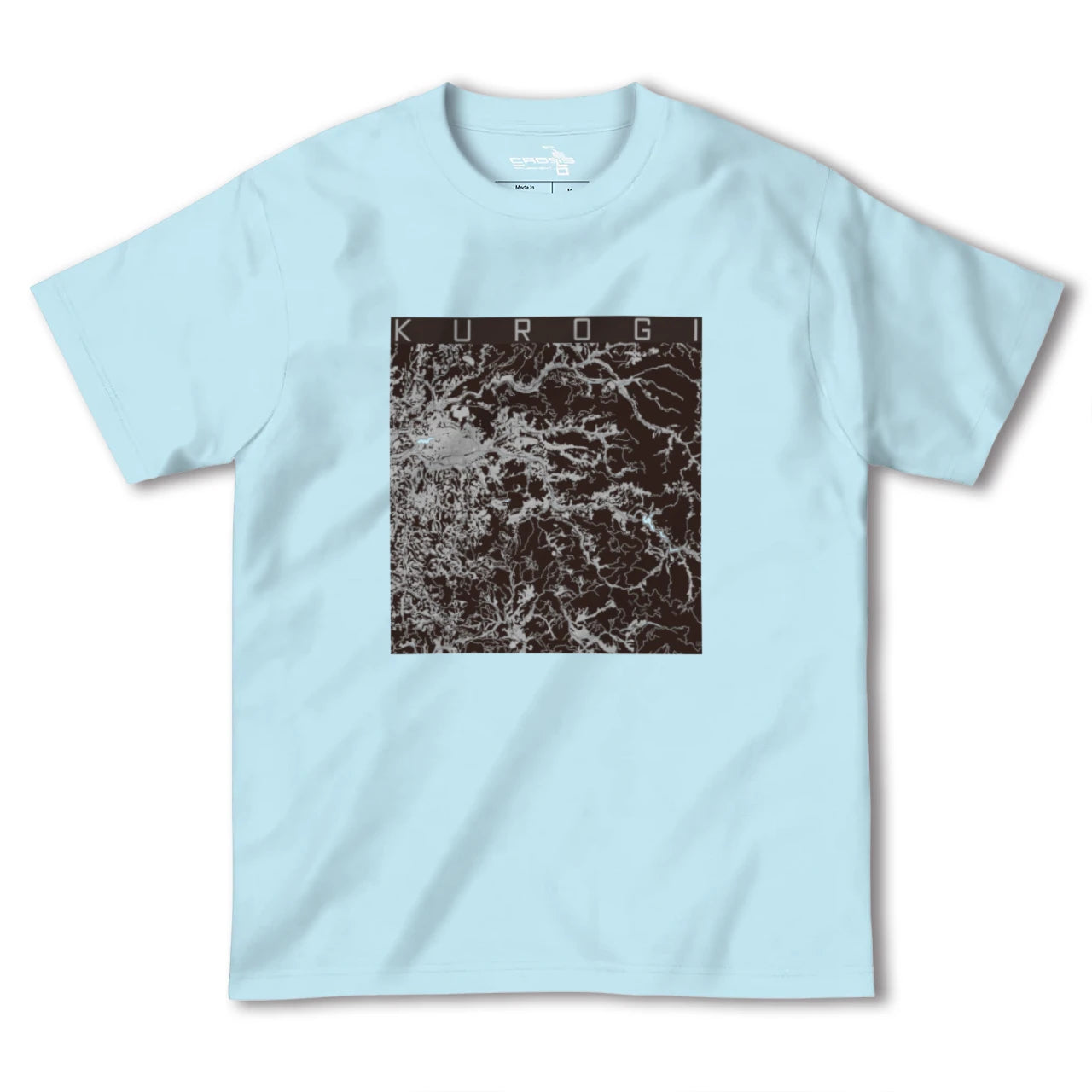 【黒木(福岡県)】地図柄ヘビーウェイトTシャツ