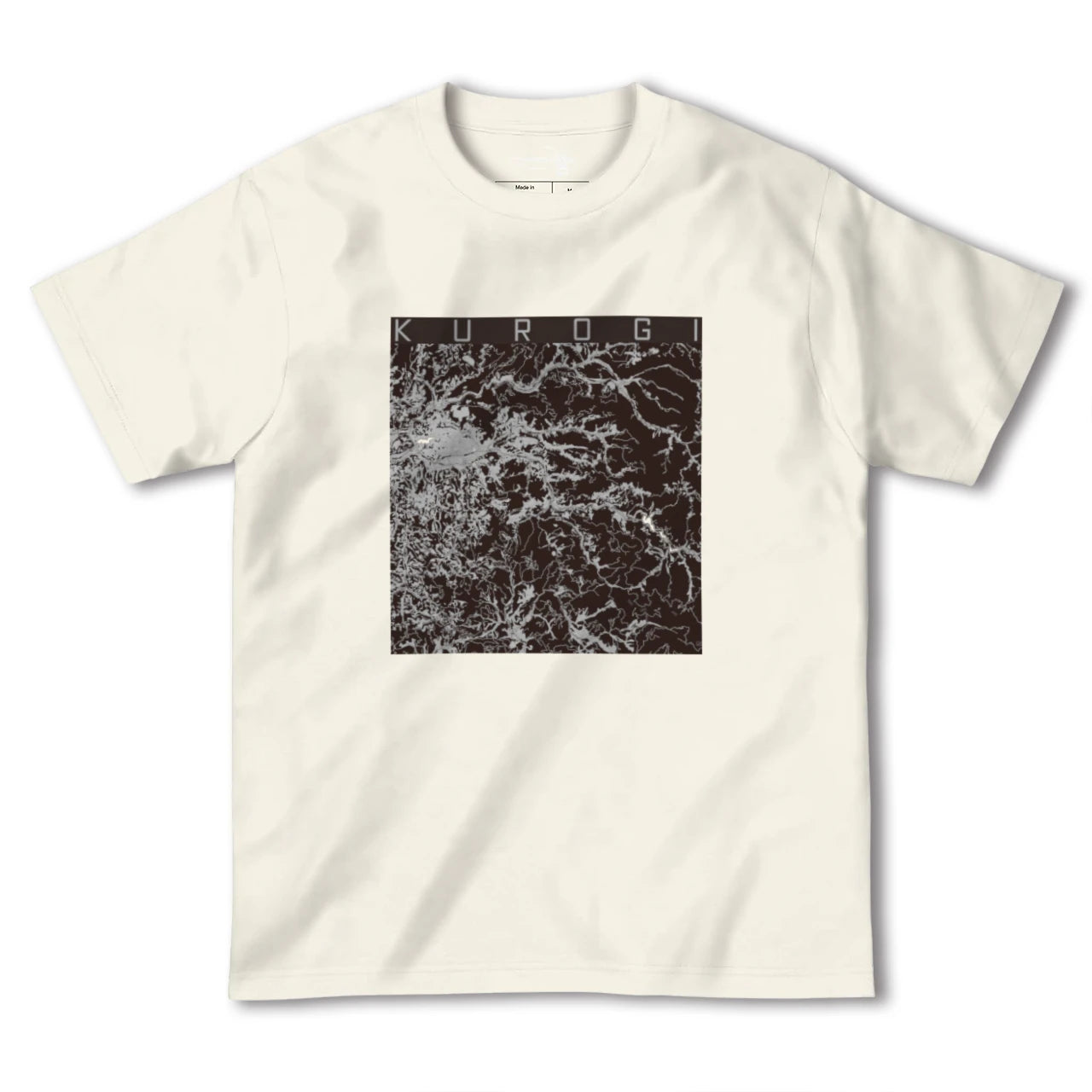 【黒木(福岡県)】地図柄ヘビーウェイトTシャツ