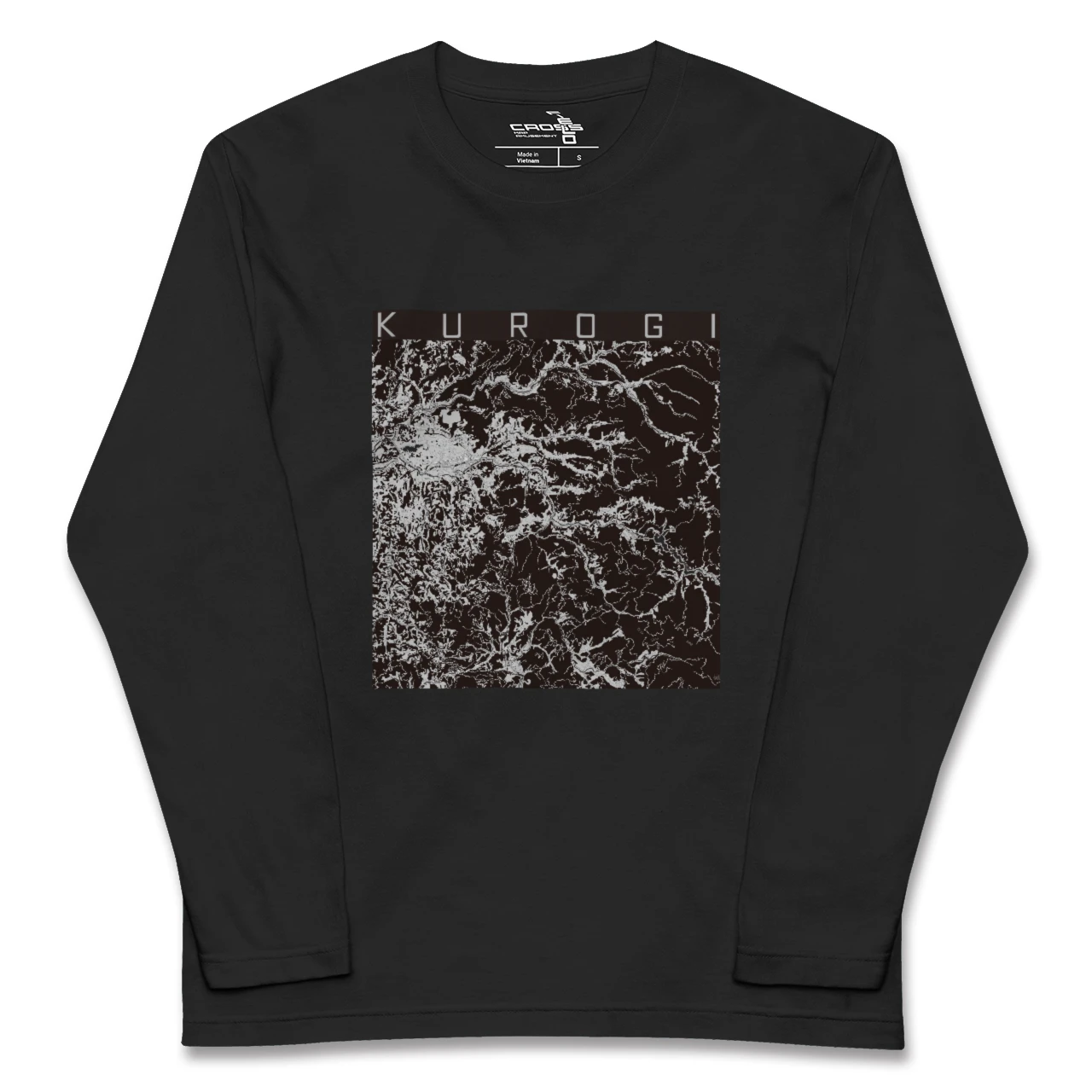 【黒木(福岡県)】地図柄ロングスリーブTシャツ