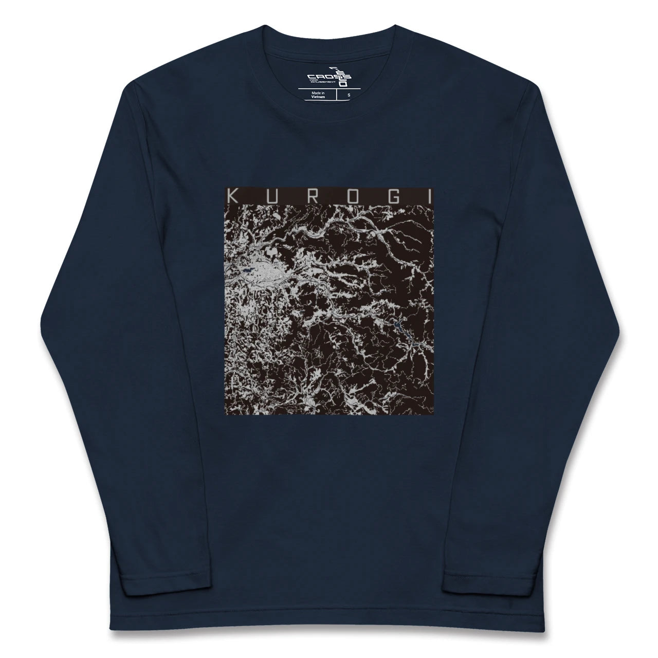 【黒木(福岡県)】地図柄ロングスリーブTシャツ