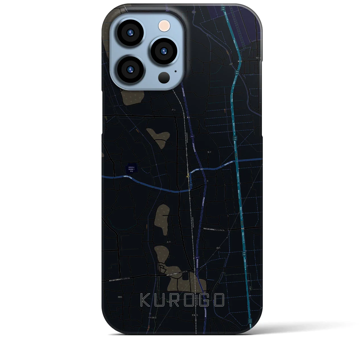 【黒子(茨城県)】地図柄iPhoneケース(バックカバータイプ)