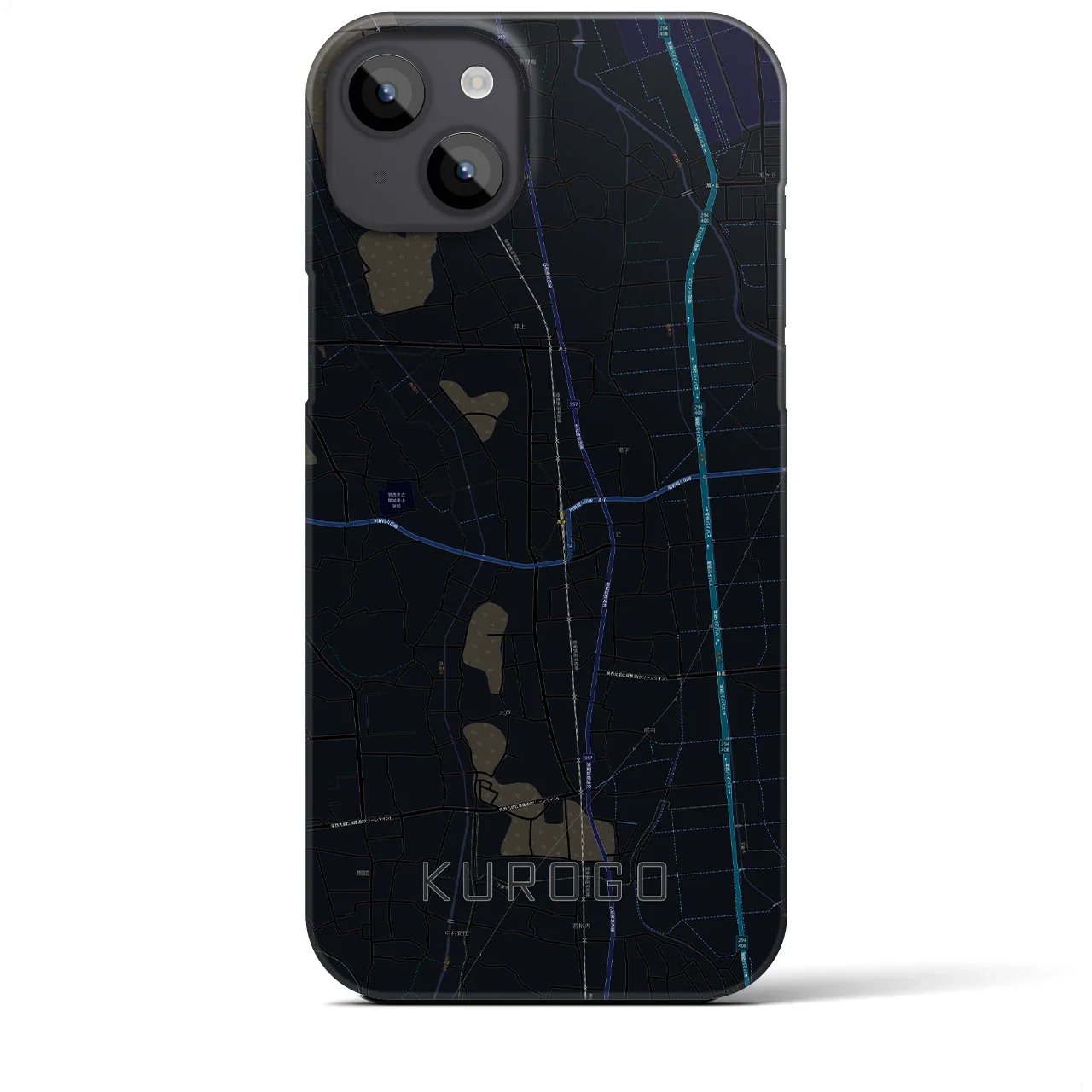 【黒子(茨城県)】地図柄iPhoneケース(バックカバータイプ)
