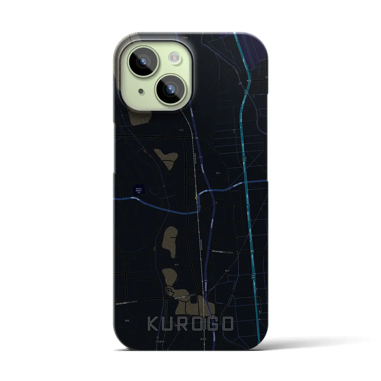 【黒子(茨城県)】地図柄iPhoneケース(バックカバータイプ)