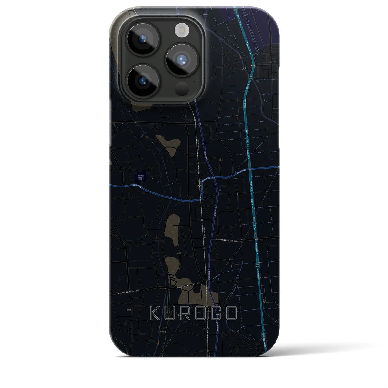 【黒子(茨城県)】地図柄iPhoneケース(バックカバータイプ)