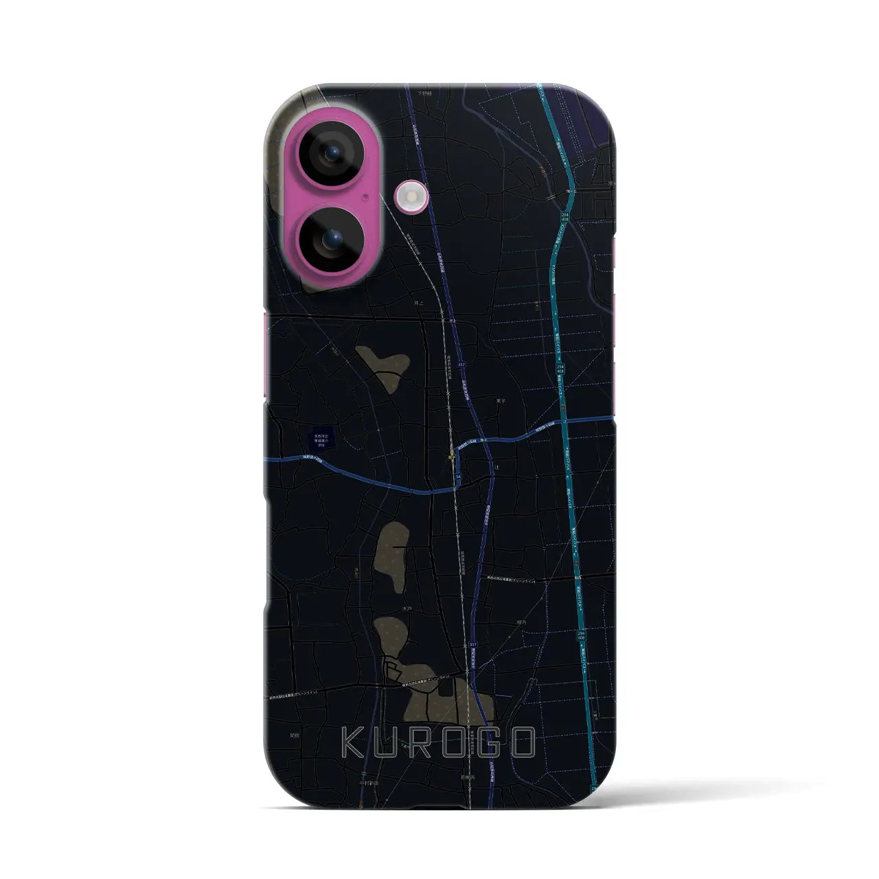 【黒子(茨城県)】地図柄iPhoneケース(バックカバータイプ)