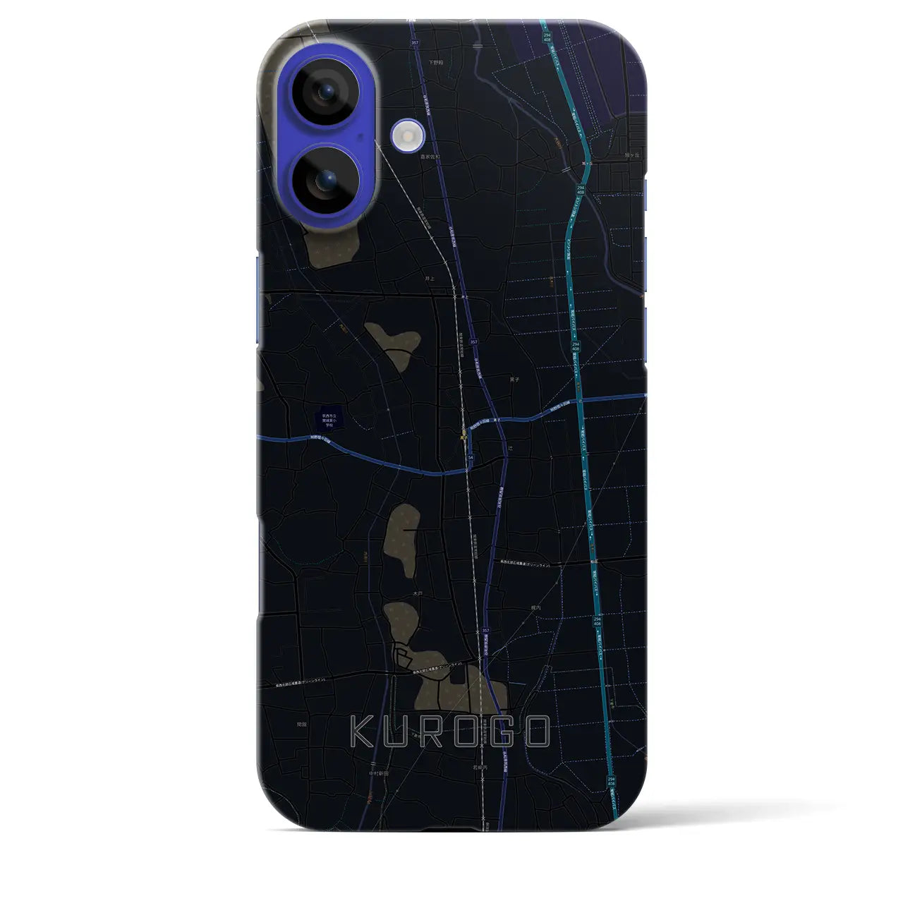 【黒子(茨城県)】地図柄iPhoneケース(バックカバータイプ)