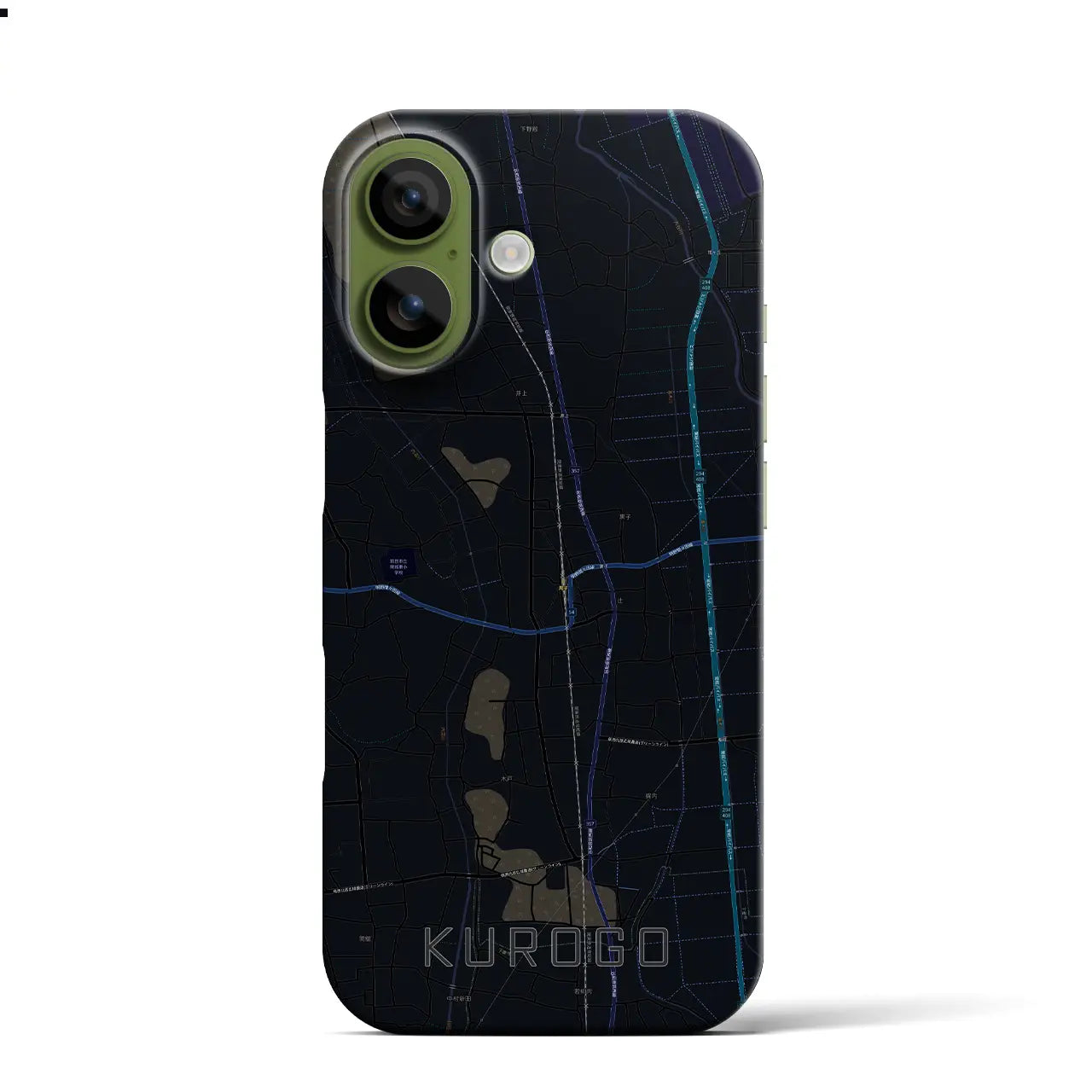 【黒子(茨城県)】地図柄iPhoneケース(バックカバータイプ)