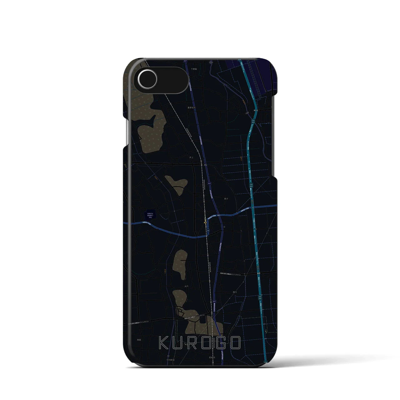 【黒子(茨城県)】地図柄iPhoneケース(バックカバータイプ)
