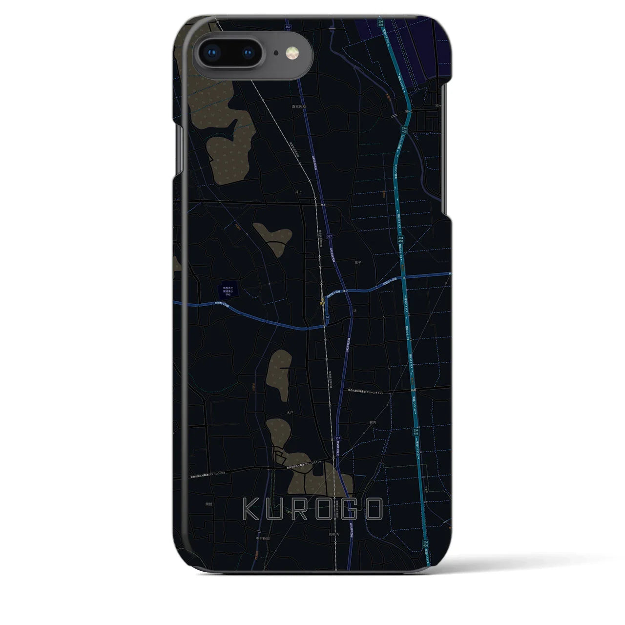 【黒子(茨城県)】地図柄iPhoneケース(バックカバータイプ)