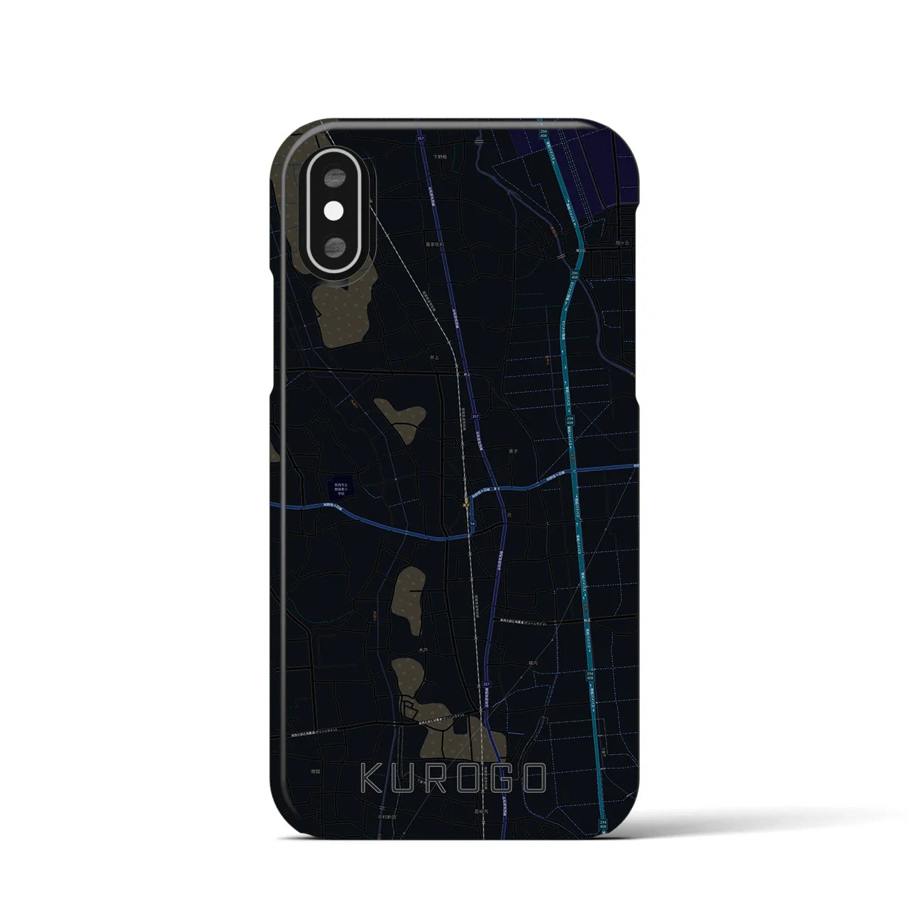 【黒子(茨城県)】地図柄iPhoneケース(バックカバータイプ)