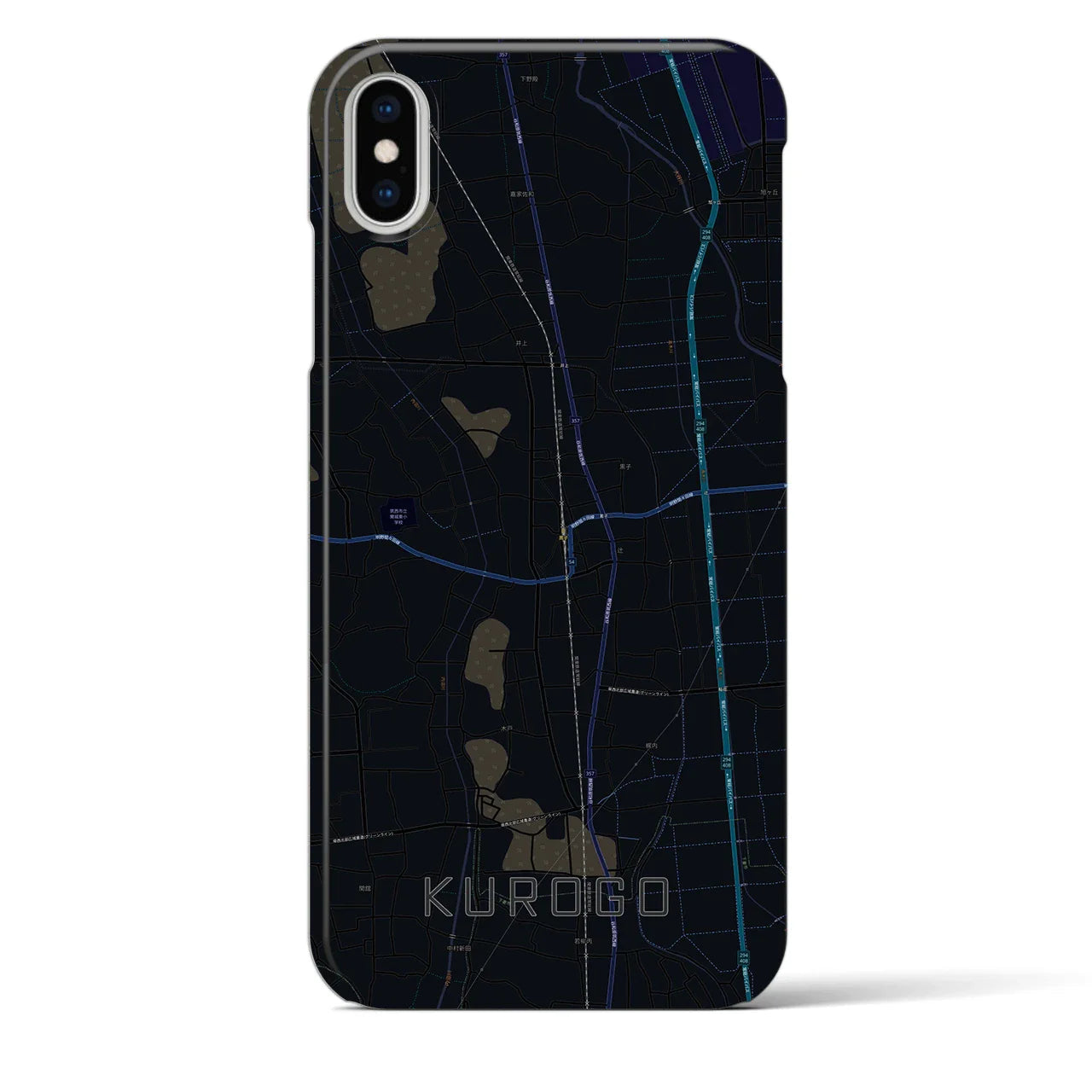 【黒子(茨城県)】地図柄iPhoneケース(バックカバータイプ)