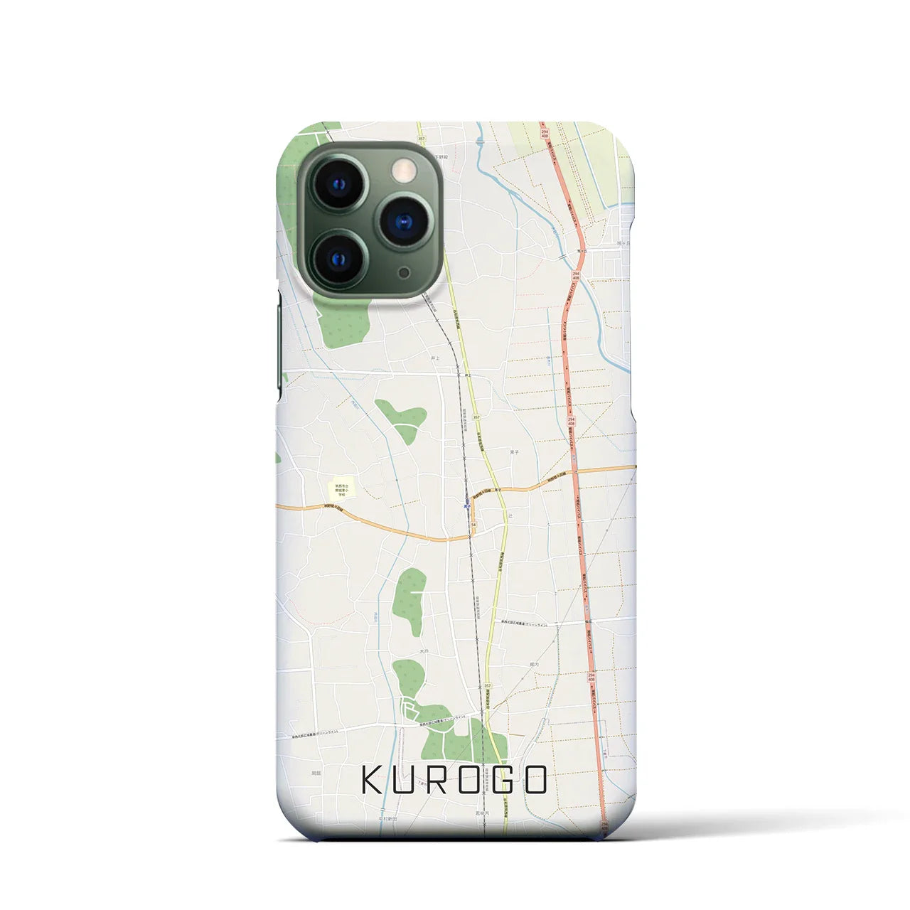 【黒子(茨城県)】地図柄iPhoneケース(バックカバータイプ)