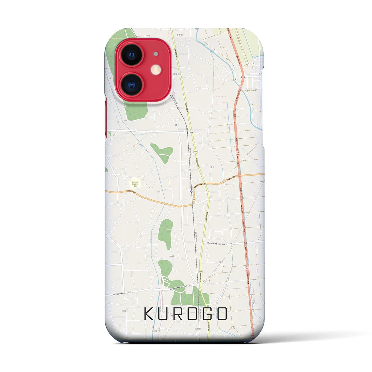 【黒子(茨城県)】地図柄iPhoneケース(バックカバータイプ)
