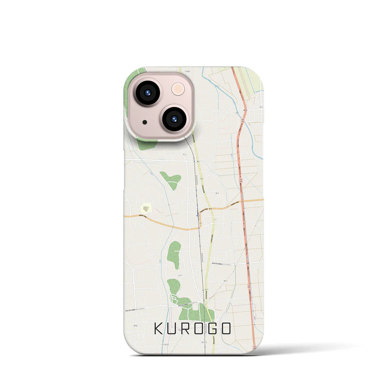 【黒子(茨城県)】地図柄iPhoneケース(バックカバータイプ)