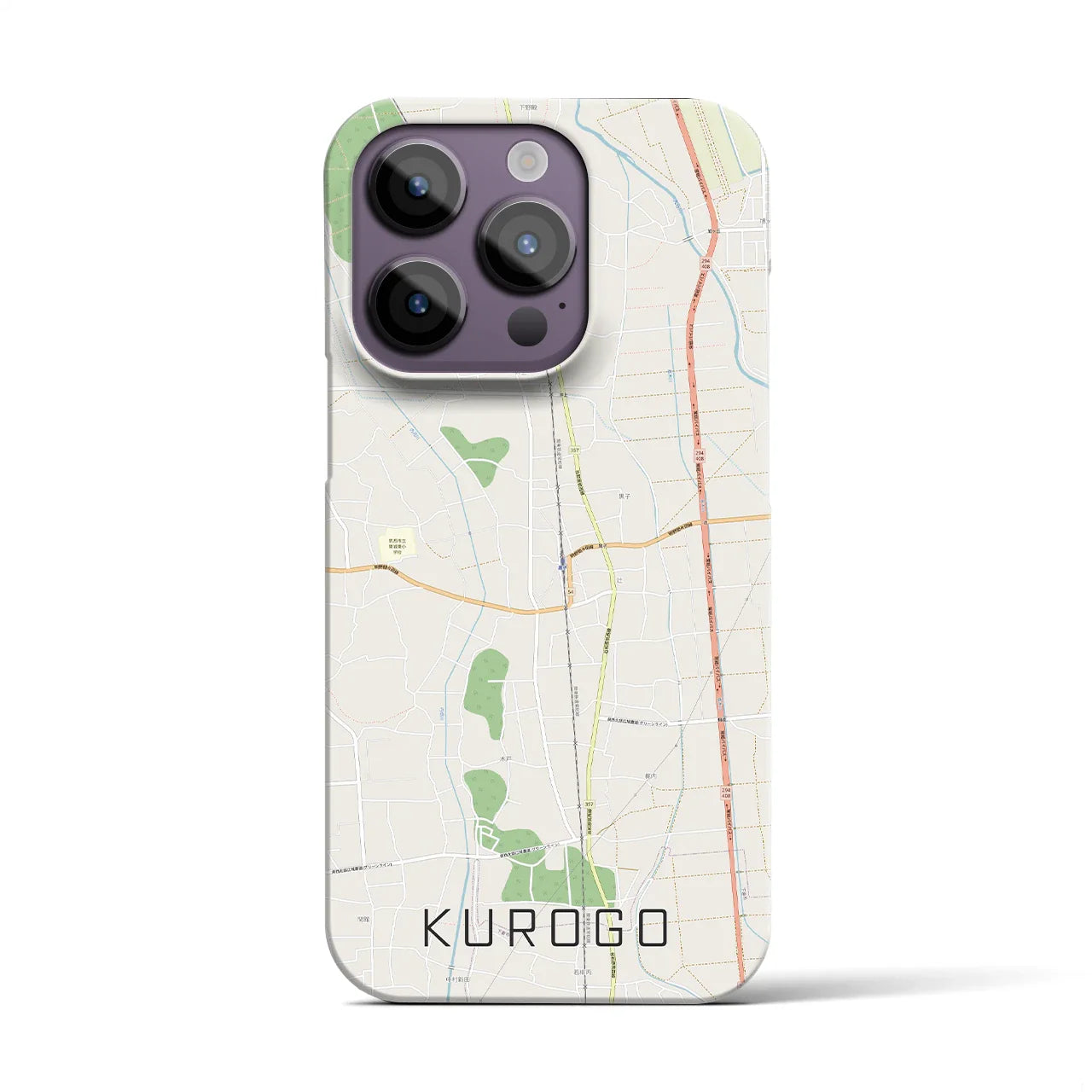 【黒子(茨城県)】地図柄iPhoneケース(バックカバータイプ)