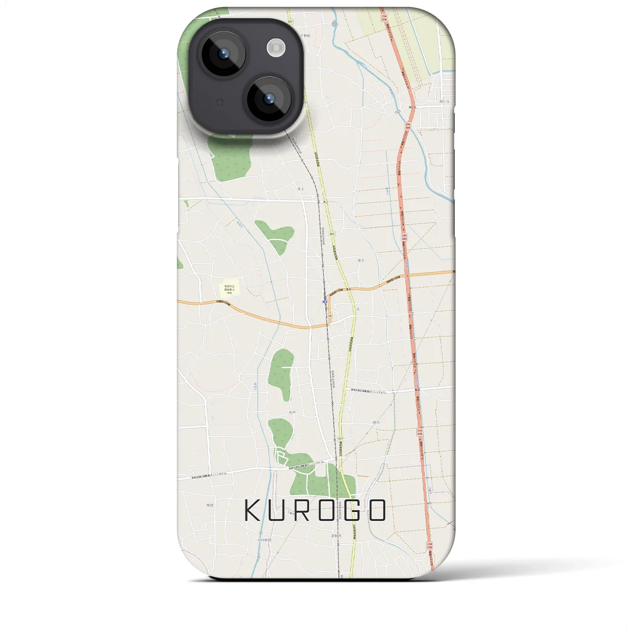 【黒子(茨城県)】地図柄iPhoneケース(バックカバータイプ)