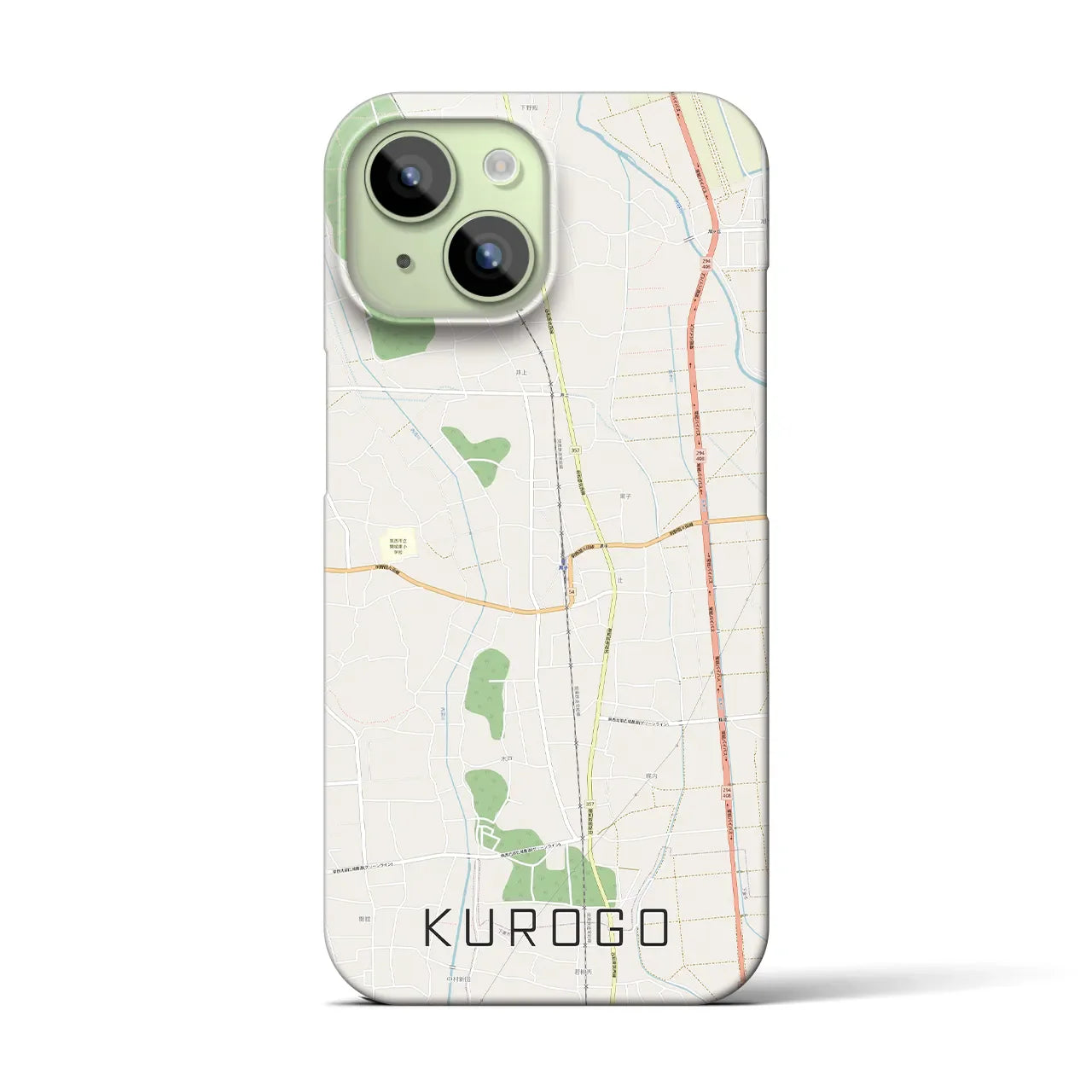 【黒子(茨城県)】地図柄iPhoneケース(バックカバータイプ)