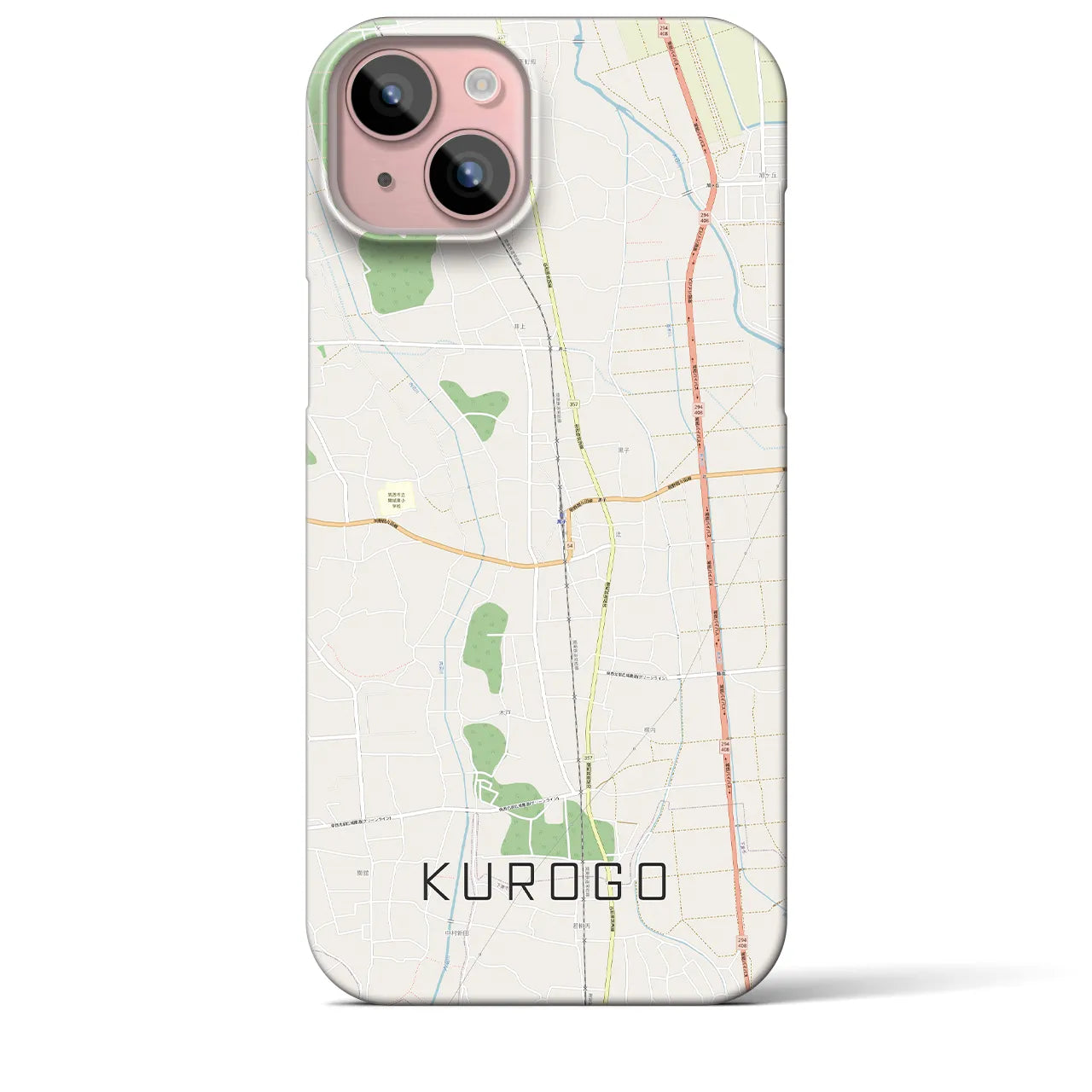 【黒子(茨城県)】地図柄iPhoneケース(バックカバータイプ)