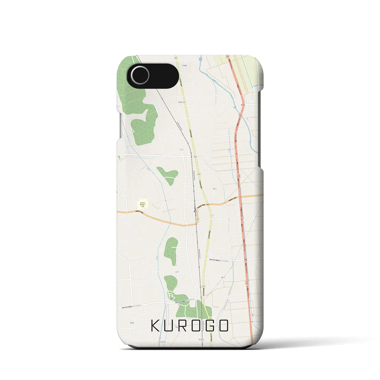 【黒子(茨城県)】地図柄iPhoneケース(バックカバータイプ)