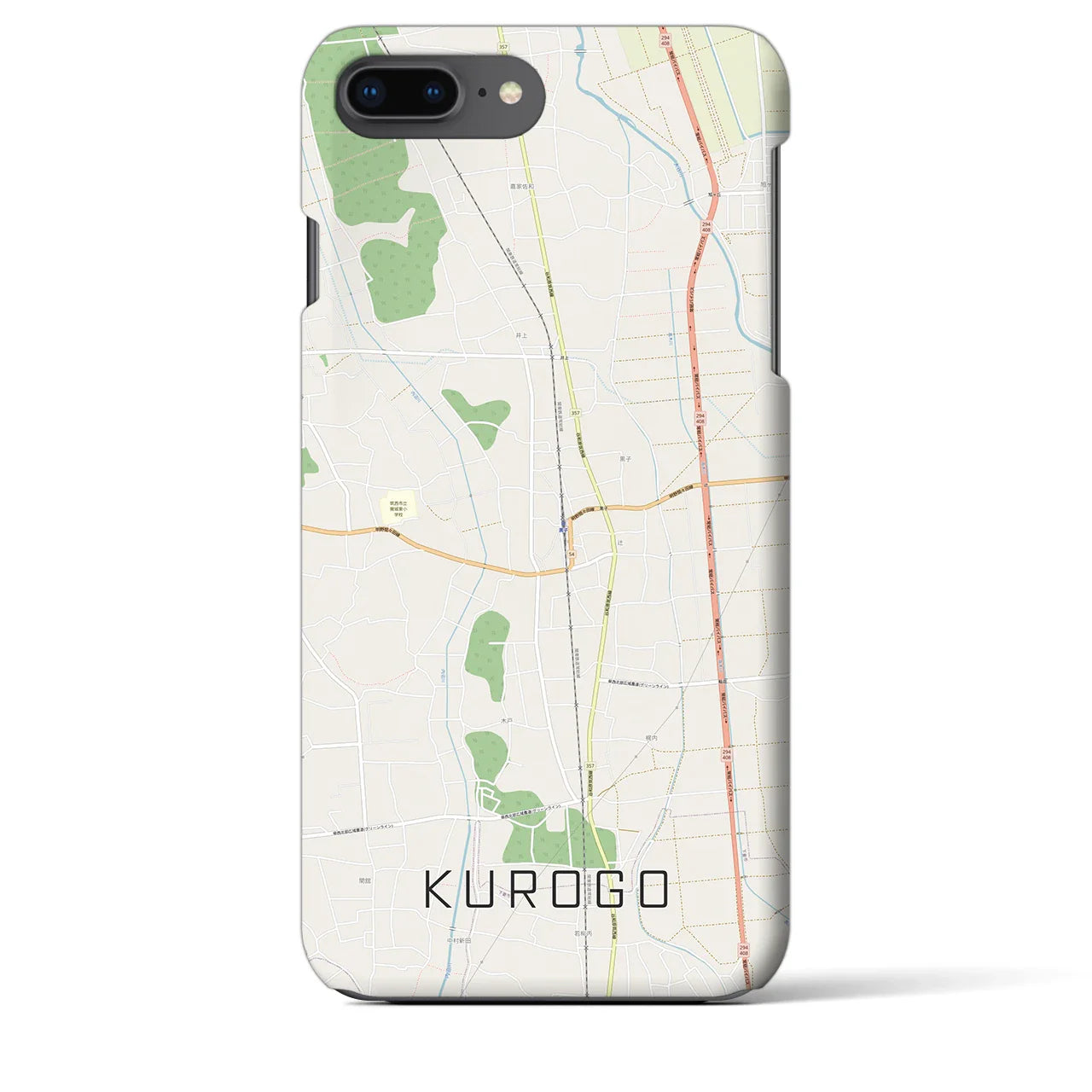 【黒子(茨城県)】地図柄iPhoneケース(バックカバータイプ)
