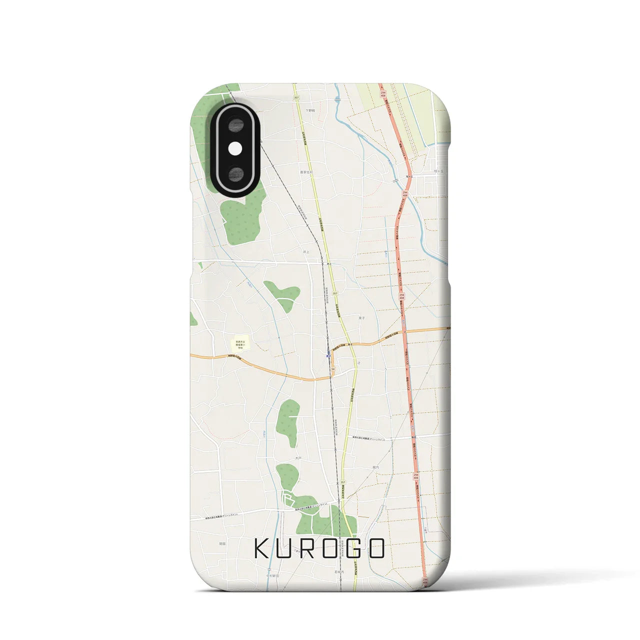 【黒子(茨城県)】地図柄iPhoneケース(バックカバータイプ)