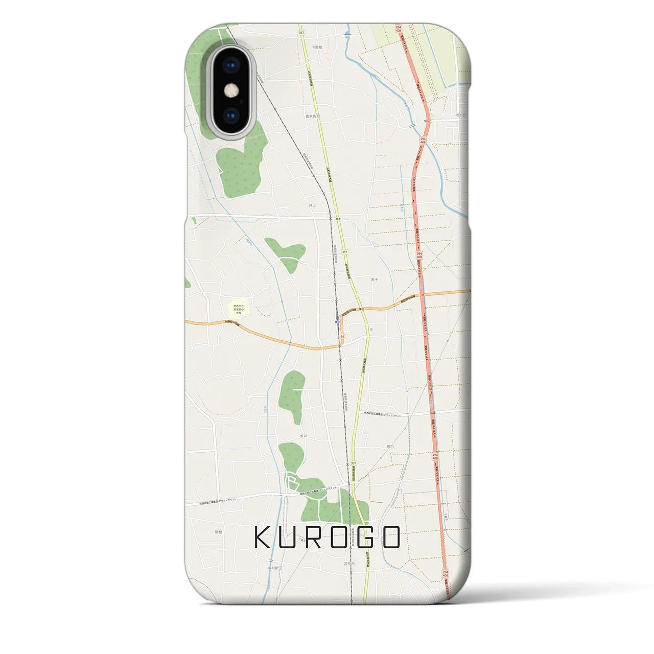 【黒子(茨城県)】地図柄iPhoneケース(バックカバータイプ)
