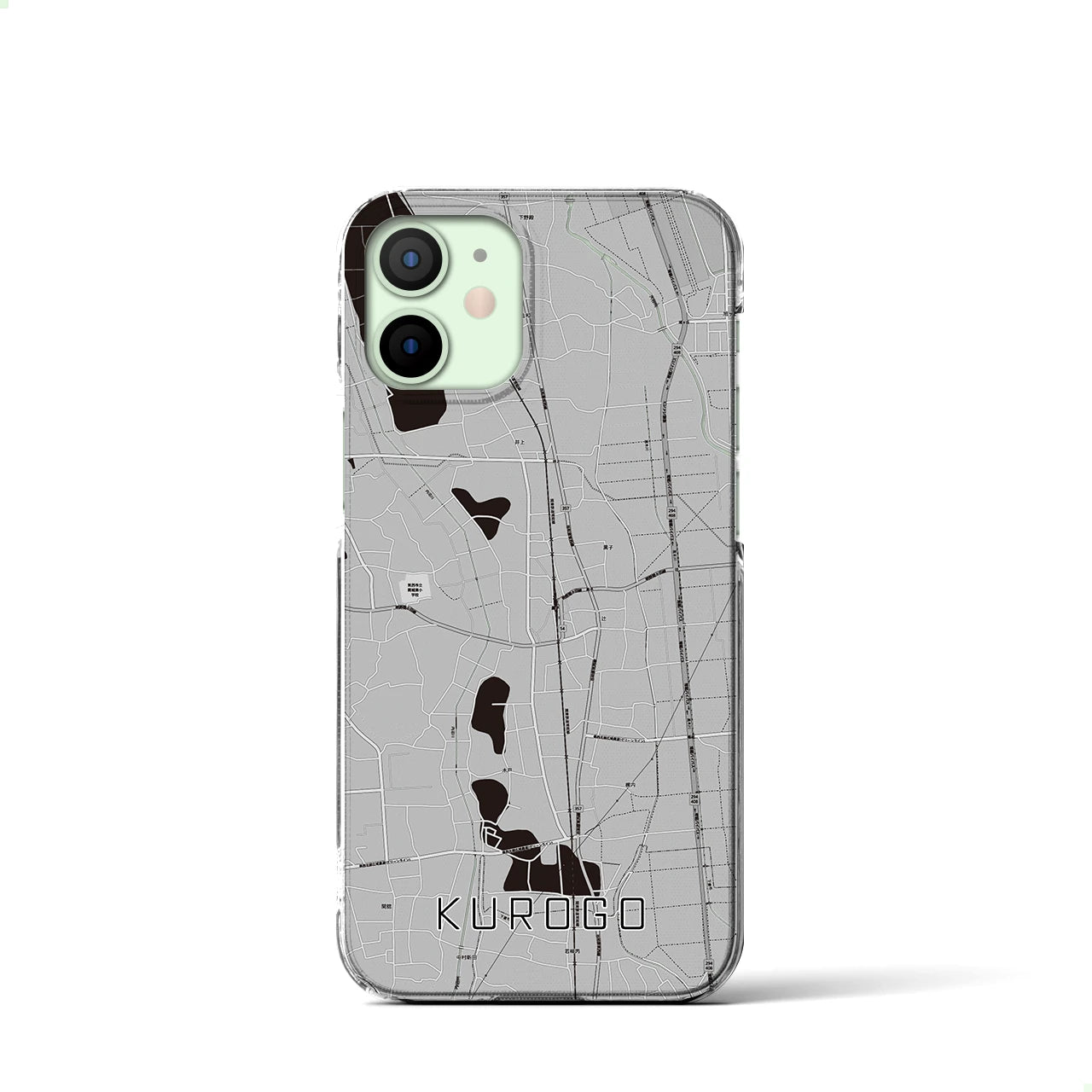 【黒子(茨城県)】地図柄iPhoneケース(クリアタイプ)