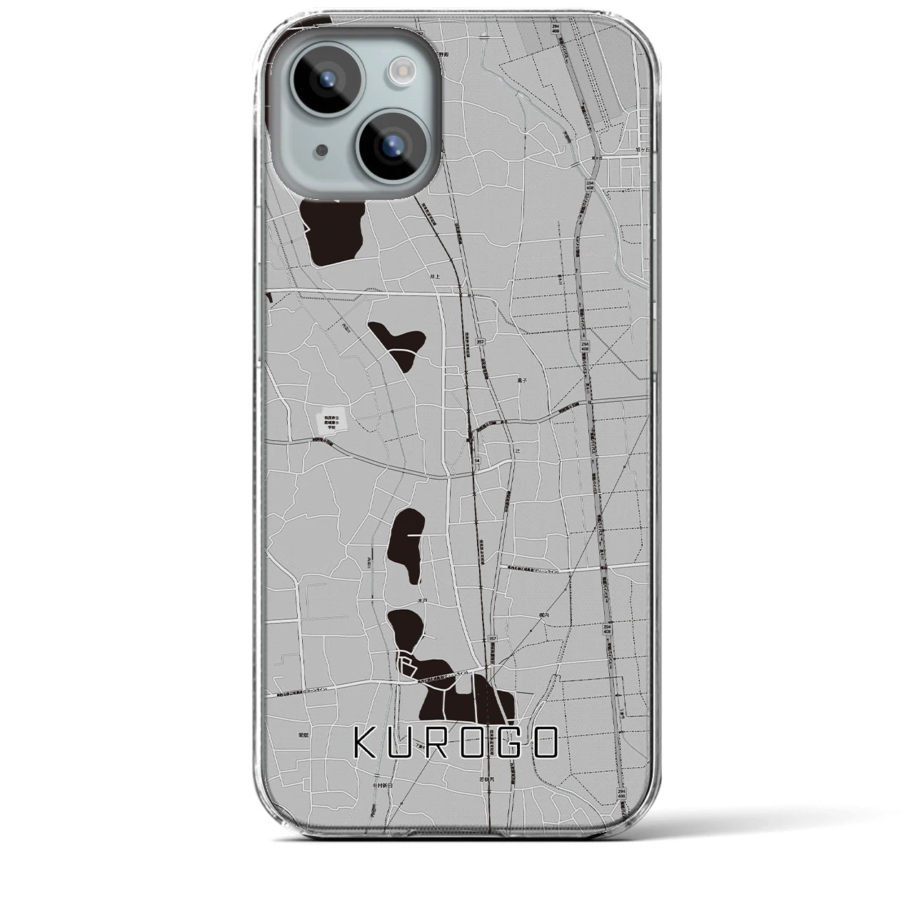 【黒子(茨城県)】地図柄iPhoneケース(クリアタイプ)