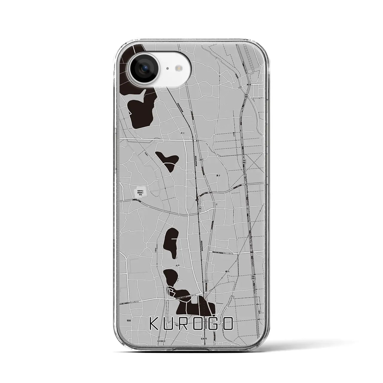 【黒子(茨城県)】地図柄iPhoneケース(クリアタイプ)